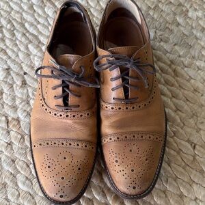 Johnston & Murphy Tan Leather Oxford Shoes